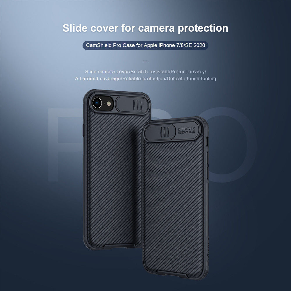 Nillkin CamShield Apple iPhone SE 2020 Hoesje met Camera Slider Zwart afbeelding 7