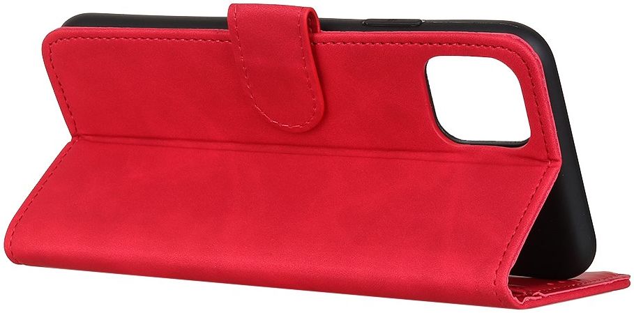 KHAZNEH Apple iPhone 12 Pro Max Hoesje Retro Wallet Book Case Rood afbeelding 5