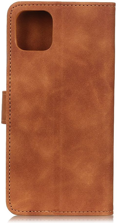 Apple iPhone 12 Mini Hoesje Retro Wallet Book Case Bruin afbeelding 3