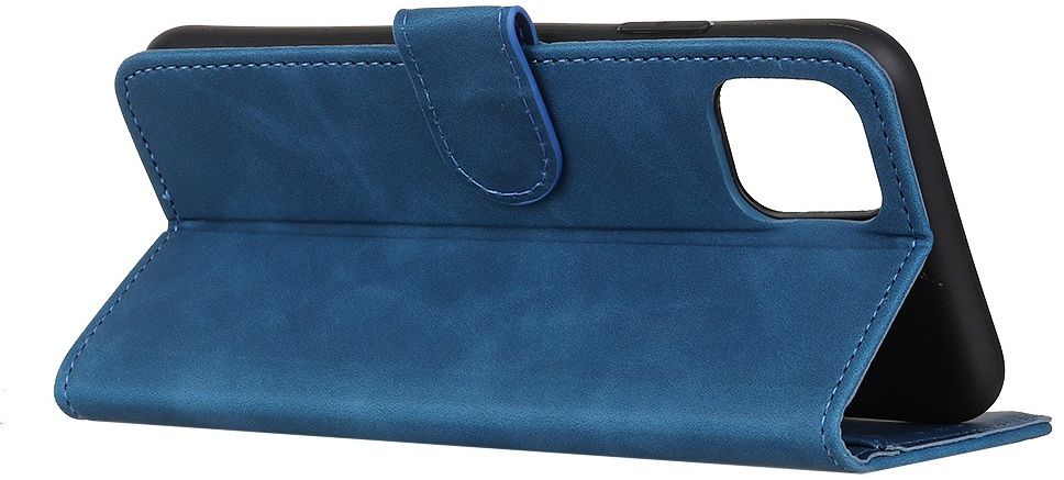 Apple iPhone 12 Mini Hoesje Retro Wallet Book Case Blauw afbeelding 4