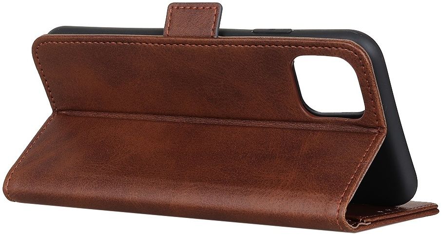 Apple iPhone 12 Mini Hoesje Portemonnee Book Case Coffee afbeelding 6