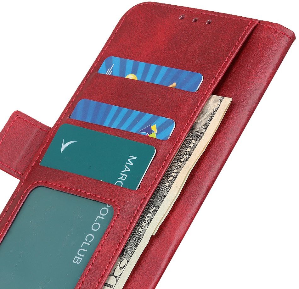 Apple iPhone 12 / 12 Pro Hoesje Portemonnee Book Case Rood afbeelding 2