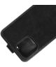 Apple iPhone 12 / 12 Pro Hoesje Verticale Flip Case Kunstleer Zwart