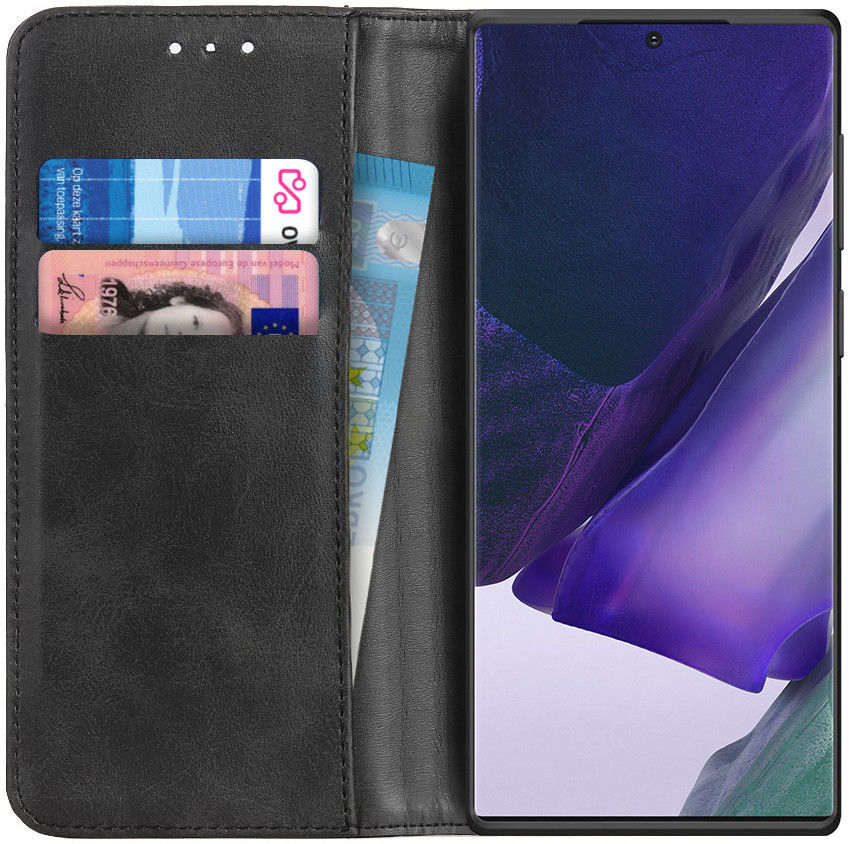Samsung Galaxy Note 20 Ultra Hoesje Portemonnee Kunstleder Zwart afbeelding 1