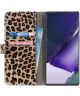 Samsung Galaxy Note 20 Ultra Hoesje Wallet Book Case Luipaard