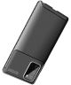 Samsung Galaxy Note 20 Hoesje Siliconen Carbon Zwart