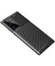 Samsung Galaxy Note 20 Ultra Hoesje Siliconen Carbon Zwart
