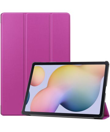 Samsung Galaxy Tab S7 Plus Tri-fold Hoes Paars Hoesjes