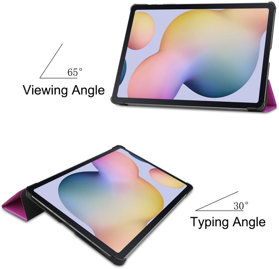 Samsung Galaxy Tab S7 Plus Tri-fold Hoes Paars afbeelding 3