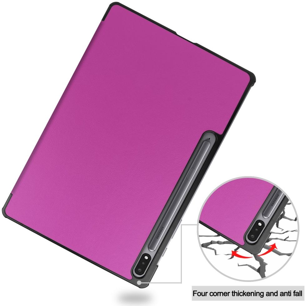 Samsung Galaxy Tab S7 Plus Tri-fold Hoes Paars afbeelding 7
