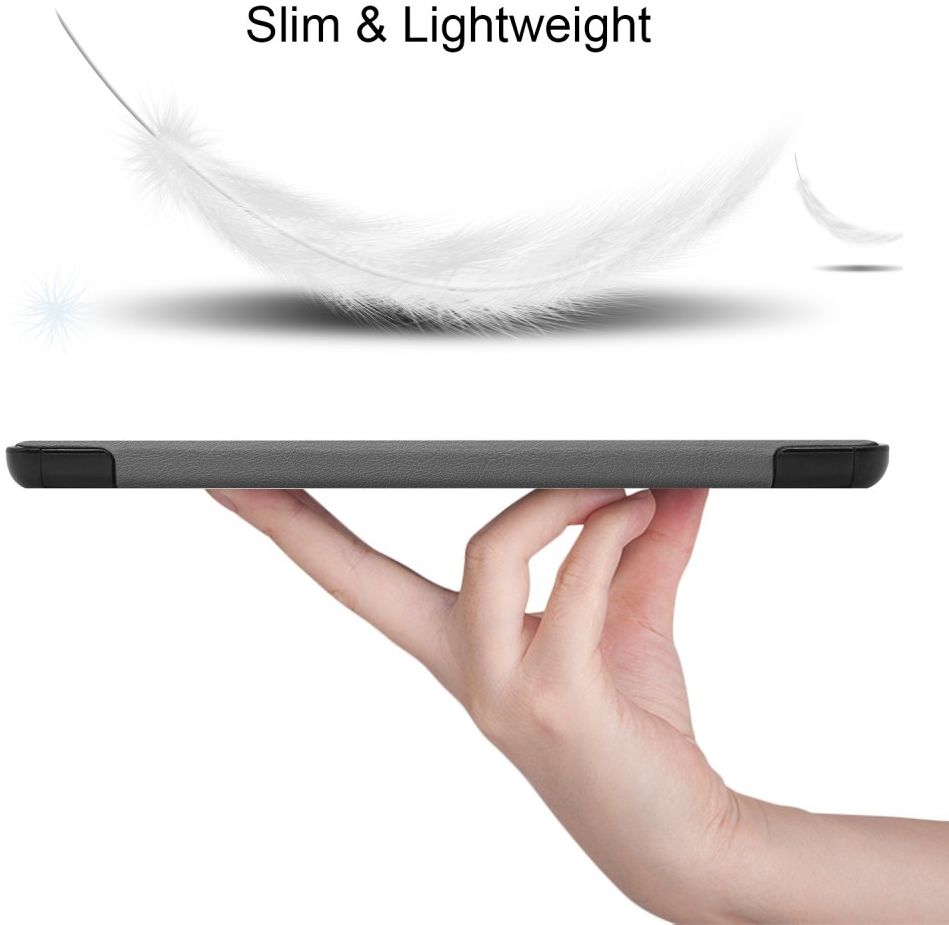 Samsung Galaxy Tab S7 Plus Tri-fold Hoes Grijs afbeelding 2