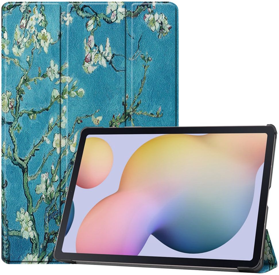 Samsung Galaxy Tab S7 Plus Hoesje Tri-Fold Blossom Print afbeelding 1