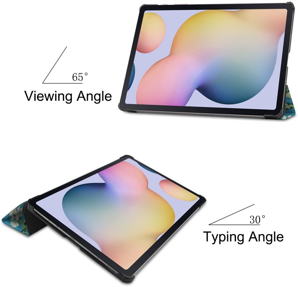 Samsung Galaxy Tab S7 Plus Hoesje Tri-Fold Blossom Print afbeelding 3