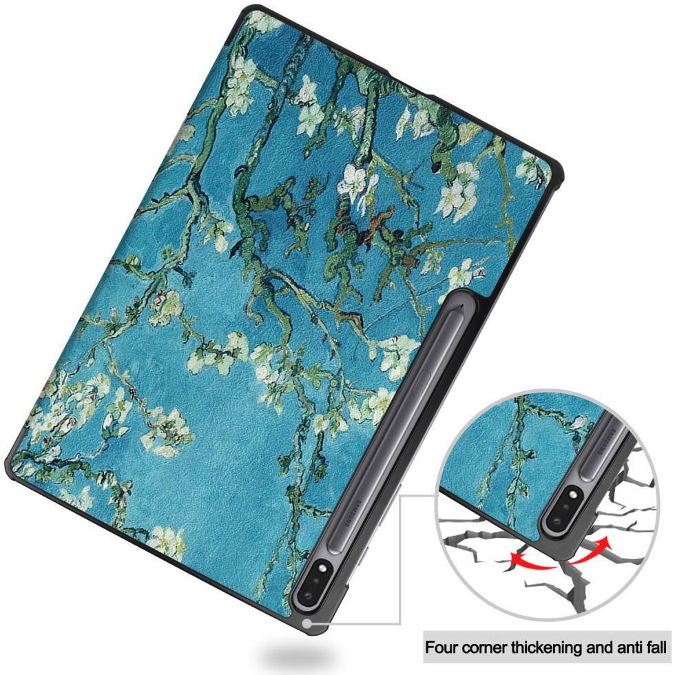 Samsung Galaxy Tab S7 Plus Hoesje Tri-Fold Blossom Print afbeelding 7