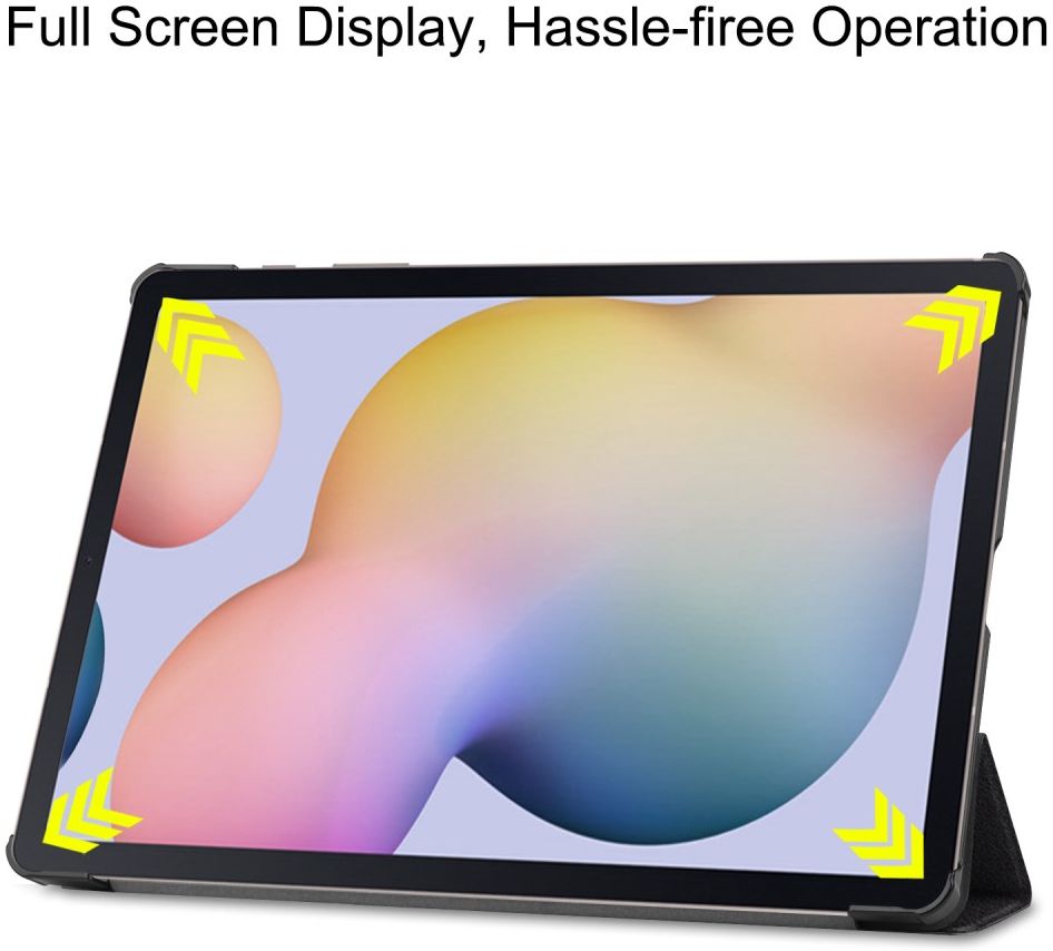 Samsung Galaxy Tab S7 Plus Hoesje Tri-Fold Don't Touch Me Print Zwart afbeelding 4