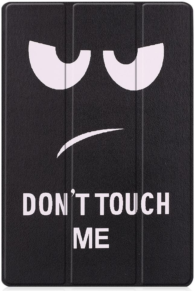 Samsung Galaxy Tab S7 Plus Hoesje Tri-Fold Don't Touch Me Print Zwart afbeelding 9