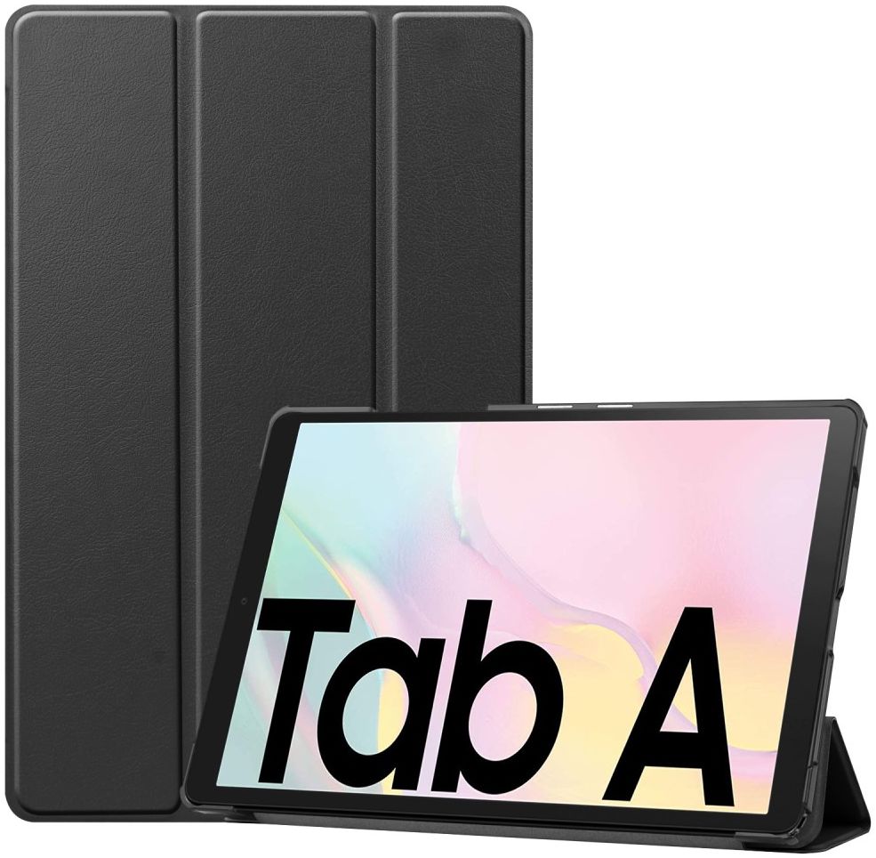 Samsung Galaxy Tab A7 (2020 / 2022) Hoes Tri-fold Book Case Zwart afbeelding 1