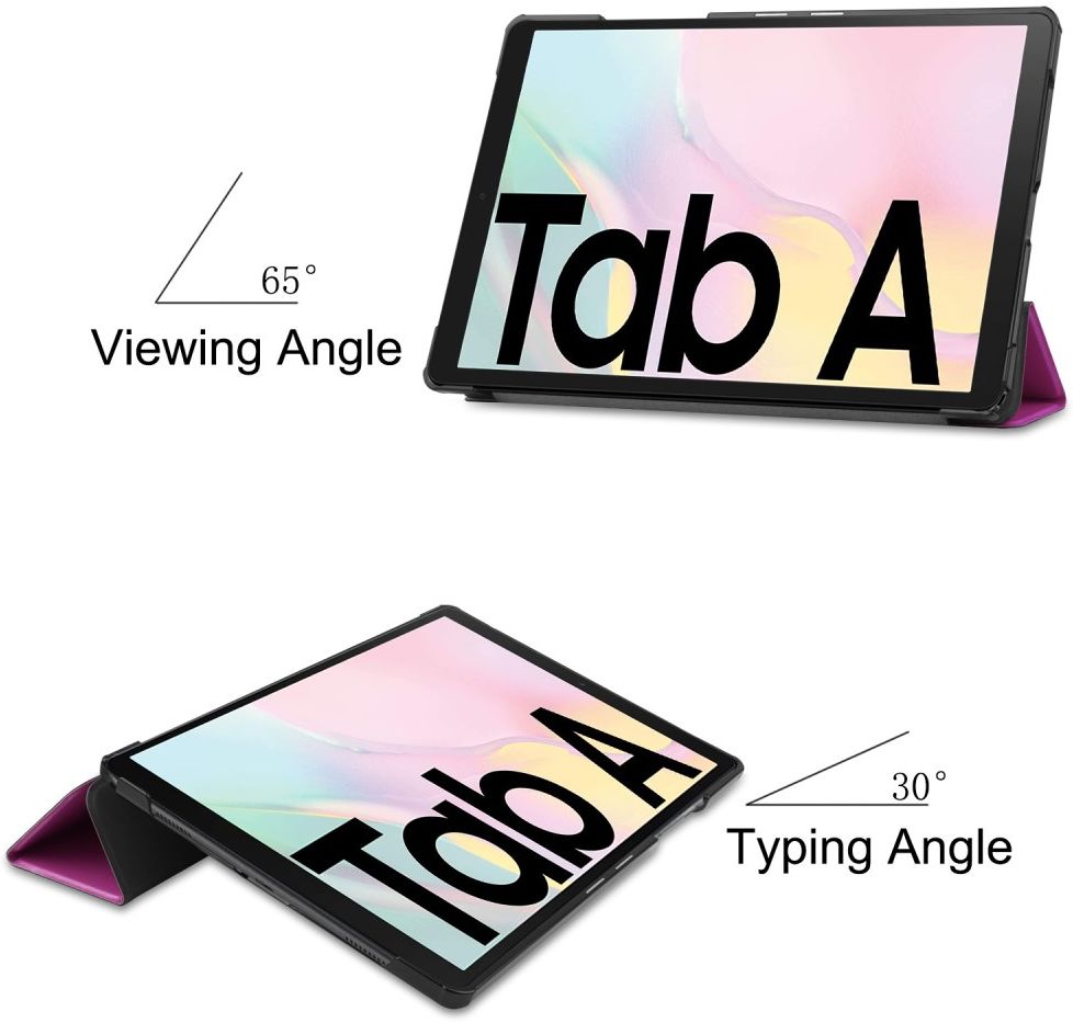 Samsung Galaxy Tab A7 (2020 / 2022) Hoes Tri-fold Book Case Paars afbeelding 3