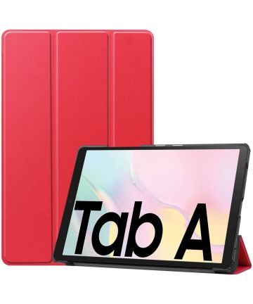 Samsung Galaxy Tab A7 (2020 / 2022) Hoes Tri-fold Book Case Rood Hoesjes
