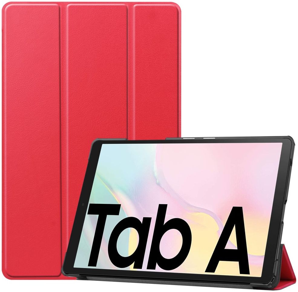 Samsung Galaxy Tab A7 (2020 / 2022) Hoes Tri-fold Book Case Rood afbeelding 1