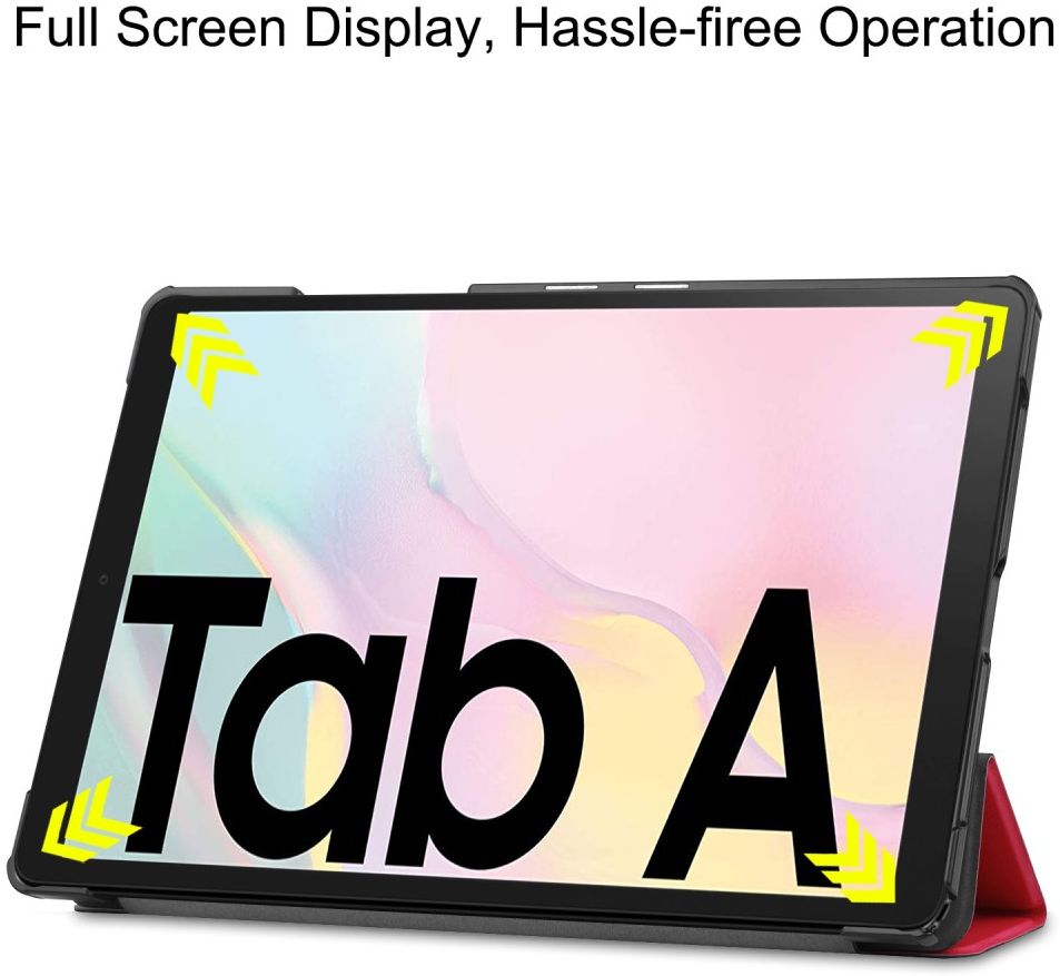 Samsung Galaxy Tab A7 (2020 / 2022) Hoes Tri-fold Book Case Rood afbeelding 4