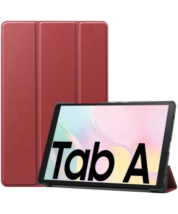 Samsung Galaxy Tab A7 (2020 / 2022) Hoes Tri-fold Book Case Bordeaux Hoesjes