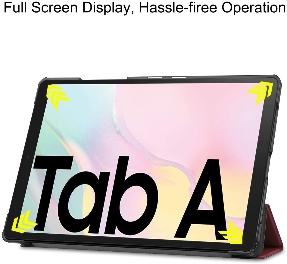 Samsung Galaxy Tab A7 (2020 / 2022) Hoes Tri-fold Book Case Bordeaux afbeelding 4