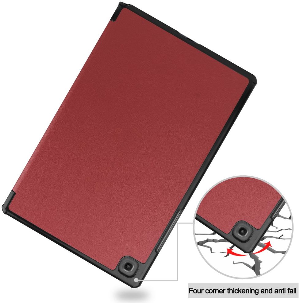 Samsung Galaxy Tab A7 (2020 / 2022) Hoes Tri-fold Book Case Bordeaux afbeelding 7