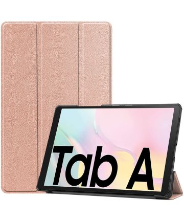 Samsung Galaxy Tab A7 (2020 / 2022) Hoes Tri-fold Book Case Roze Goud Hoesjes