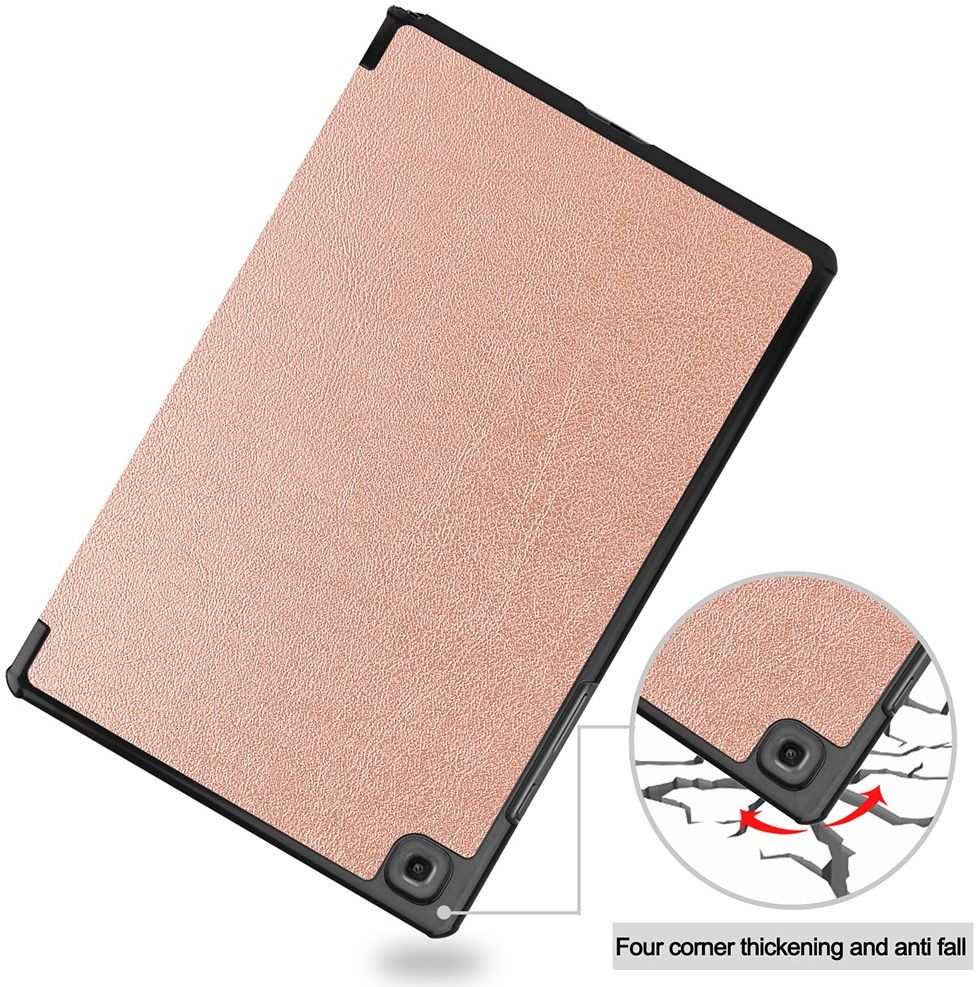 Samsung Galaxy Tab A7 (2020 / 2022) Hoes Tri-fold Book Case Roze Goud afbeelding 10