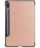 Samsung Galaxy Tab S7 Tri-fold Hoes Roze Goud
