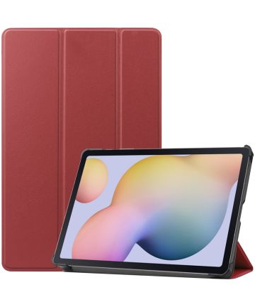 Samsung Galaxy Tab S7 Tri-fold Hoes Donker Rood Hoesjes