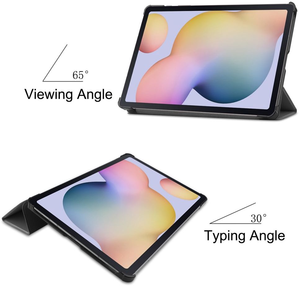 Samsung Galaxy Tab S7 Tri-fold Hoes Grijs afbeelding 3