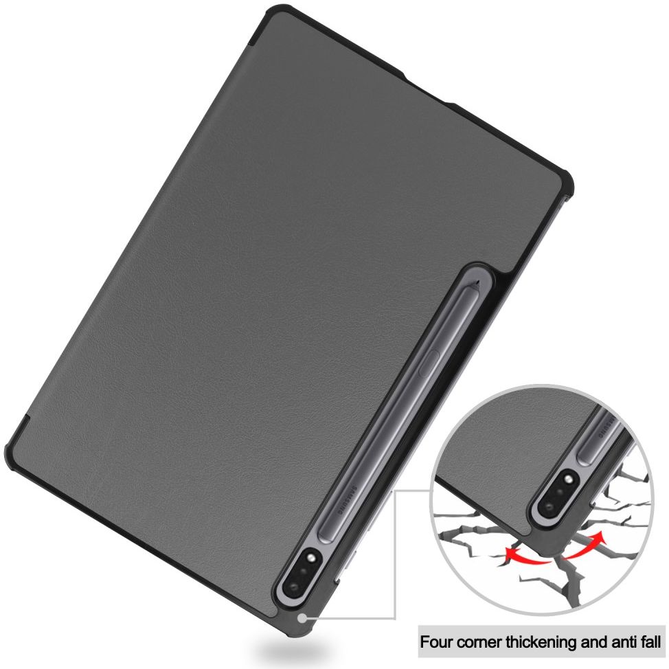 Samsung Galaxy Tab S7 Tri-fold Hoes Grijs afbeelding 7