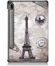 Samsung Galaxy Tab S7 Hoesje Tri-Fold Book Case Eiffeltoren Print