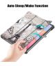 Samsung Galaxy Tab S7 Hoesje Tri-Fold Book Case Eiffeltoren Print