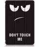 Samsung Galaxy Tab S7 Hoesje Tri-Fold Book Case Don't Touch Me Print