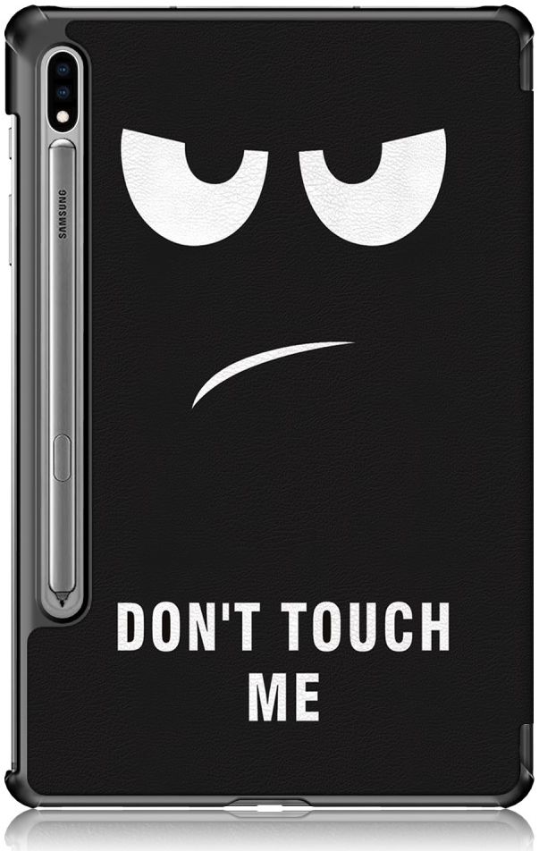 Samsung Galaxy Tab S7 Hoesje Tri-Fold Book Case Don't Touch Me Print afbeelding 4