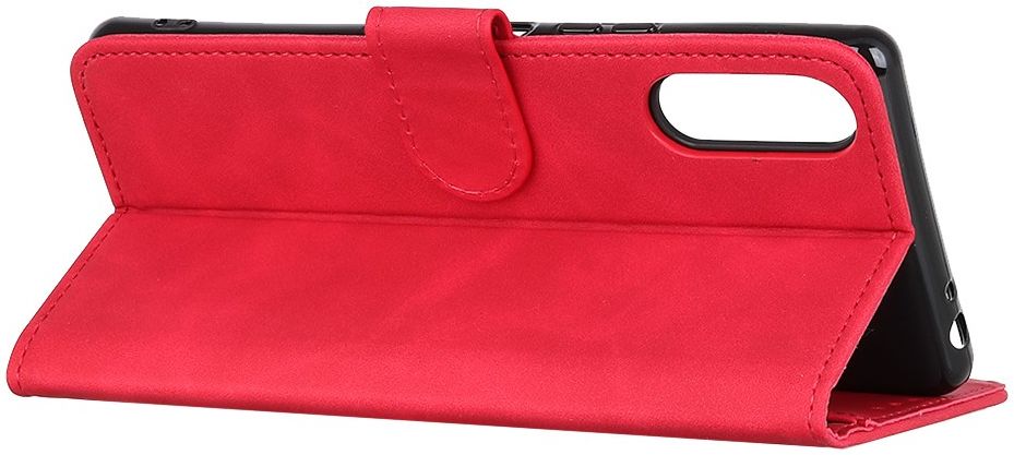 LG Velvet Vintage Wallet Hoesje Rood afbeelding 5