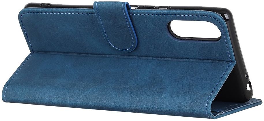 KHAZNEH LG Velvet Hoesje Retro Wallet Book Case Blauw afbeelding 4