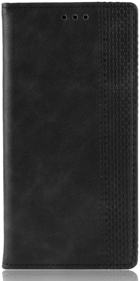 LG Velvet Book Case Hoesje Book Case Retro Wallet Zwart afbeelding 4