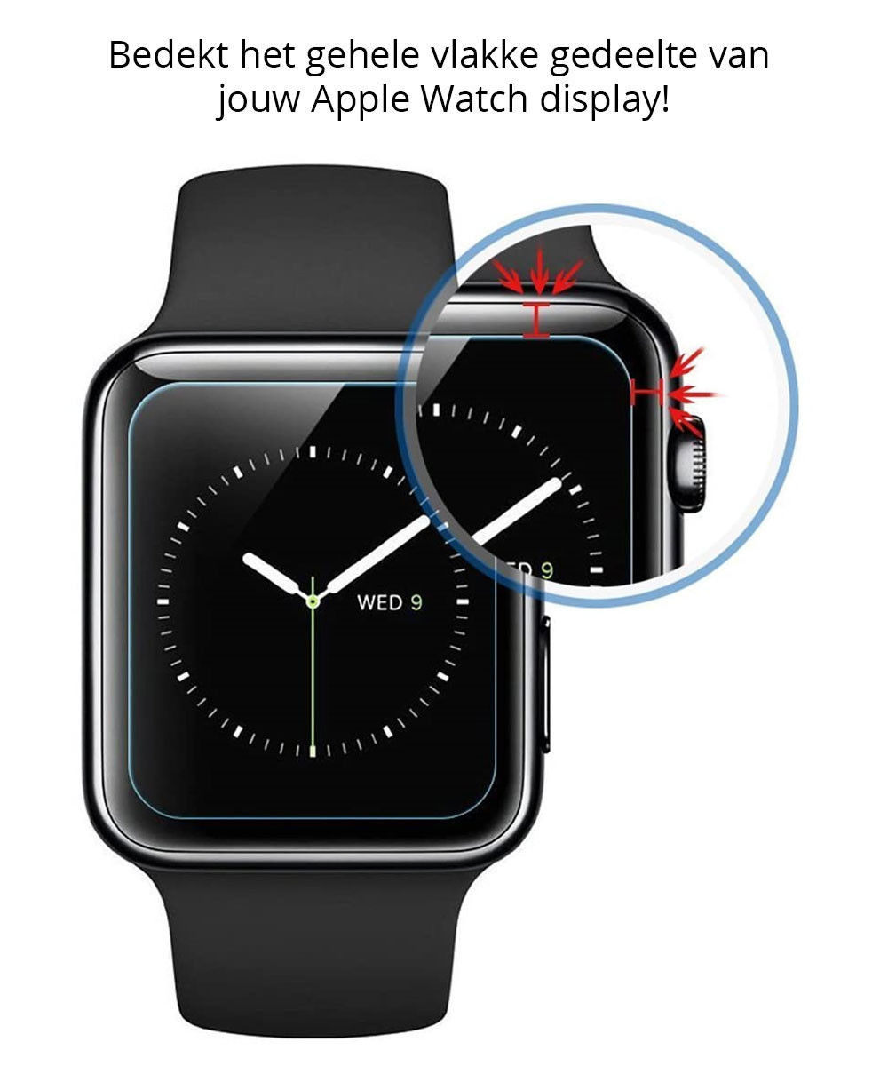 Apple Watch 38MM Screenprotector 9H Tempered Glass Transparant afbeelding 3