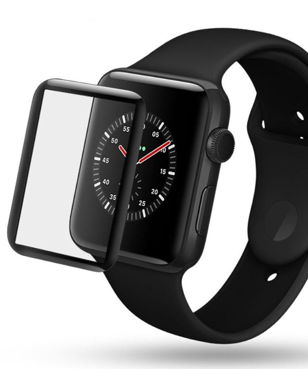IMAK 3D Curved Apple Watch 42MM Screenprotector Tempered Glass Zwart afbeelding 1