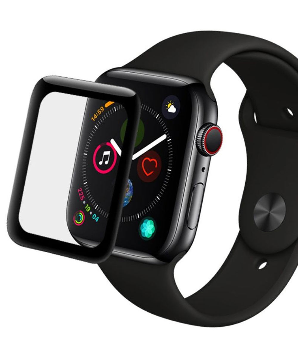 IMAK 3D Curved Apple Watch 44MM Screenprotector Tempered Glass Zwart afbeelding 1