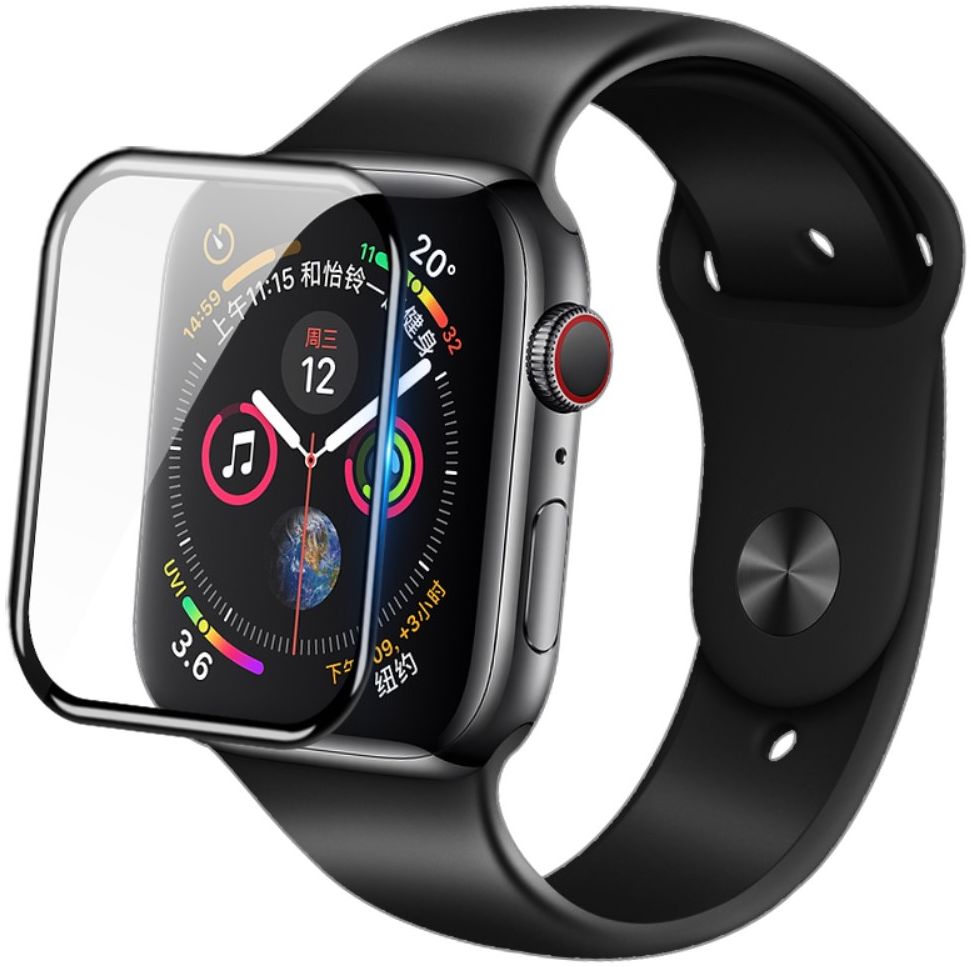 Nillkin 3D AW+ Apple Watch 42MM Screenprotector Tempered Glass Zwart afbeelding 1