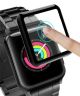 Apple Watch 42MM Screenprotector 3D Curved Edges Glass Zwart (2-Pack)