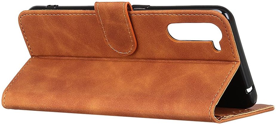 KHAZNEH OnePlus Nord Hoesje Retro Wallet Book Case Bruin afbeelding 5