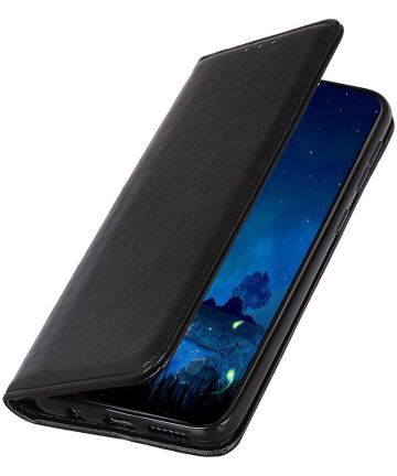 OnePlus Nord Book Case Leather Wallet Case Zwart Hoesjes