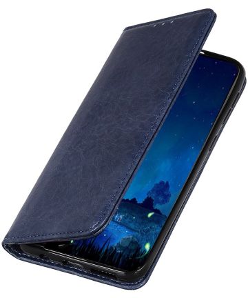 OnePlus Nord Book Case Leather Wallet Case Blauw Hoesjes