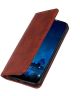 OnePlus Nord Book Case Leather Wallet Case Bruin